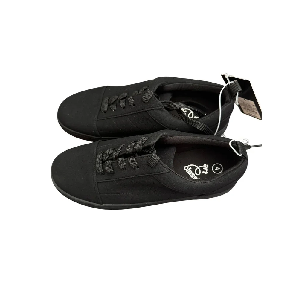 Art Class Garrett Kids Black Lace Up‎ Sneakers Size 4 Low Top Shoes New
